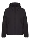 Jg1 Hooded Panelled Padded Jacket In Black