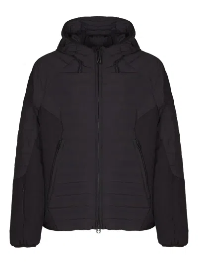 Jg1 Hooded Panelled Padded Jacket In Black