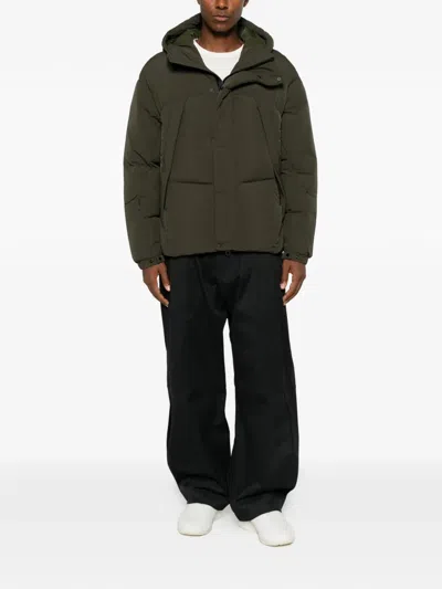 Jg1 Hooded Puffer Jacket In Green
