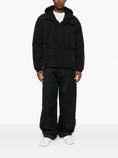 Jg1 Hooded Quilted Jacket In Black