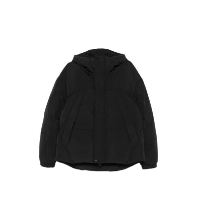 Jg1 Hooded Quilted Jacket In Black