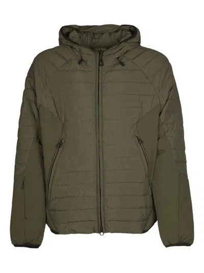 Jg1 Hooded Quilted Jacket In Green