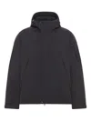 Jg1 Hybrid Hooded Down Jacket In Black