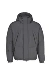 Jg1 Hybrid Down Jacket With Hood In Gray