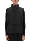 Jg1 Casual Black Jacket With High Collar In Black