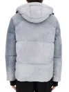Jg1 Textured Oversized Jacket With High Collar In White