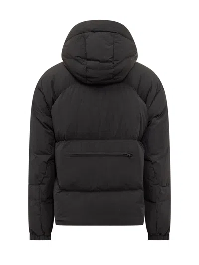 Jg1 Lightweight Hooded Down Jacket In Black