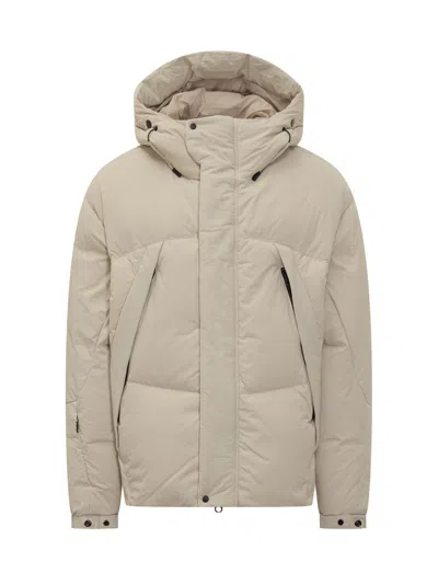 Jg1 Lightweight Puffer Jacket With Hood In Bone