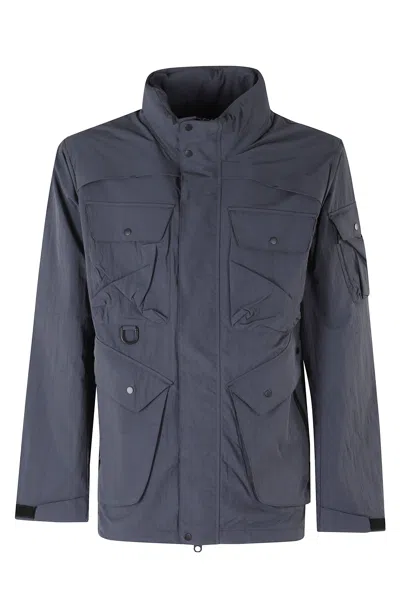 Jg1 Mag Fusion Flight Jacket With High Collar And Versatile Pockets In Blue