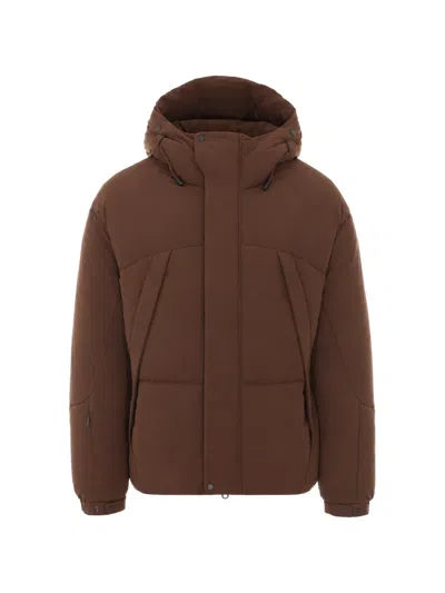 Jg1 Mag-4 Camouflage-print Padded Coat In Brown