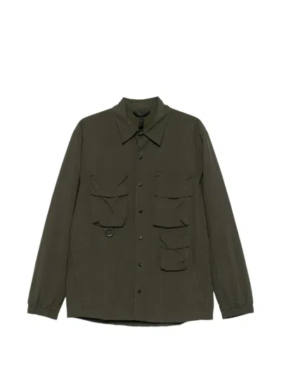 Jg1 Multi-pocket Shirt Jacket In Green