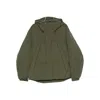 Jg1 Yves Salomon Green Hooded Down Jacket In Green