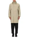 Jg1 Elongated Nylon Parka With Hood In White