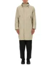 Jg1 Elongated Nylon Parka With Hood In White