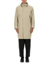 Jg1 Elongated Nylon Parka With Hood In White