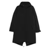 Jg1 Long Hooded Jacket Adjustable Hem In Black