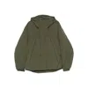 Jg1 Quilted Hooded Jacket Elastic Cuffs In Green