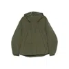 Jg1 Yves Salomon Green Hooded Down Jacket In Green