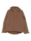 Jg1 Padded Hooded Jacket In Brown
