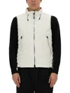 Jg1 Quilted High-collar Padded Vest With Zippered Pockets