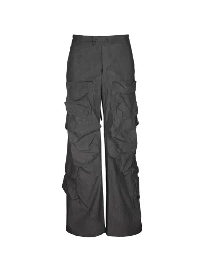 Jg1 Ruffled Trousers In Gray