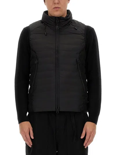Jg1 Streamlined Padded Vest With High Collar In Black
