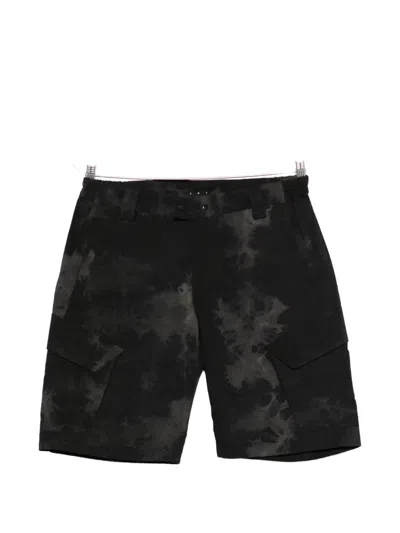 Jg1 Tie-dye Cargo Shorts In Black