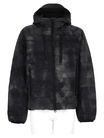 Jg1 Tie-dye Pattern Padded Jacket In Black