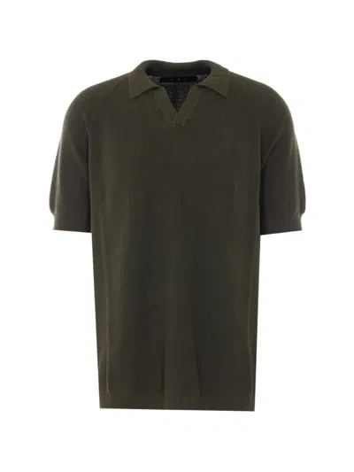 Jg1 V-neck Short-sleeved Sweater In Green