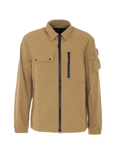 Jg1 Zip Pocket Jacket In Brown