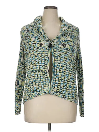 Pre-owned Jh Collectibles Cardigan Sweater In Teal