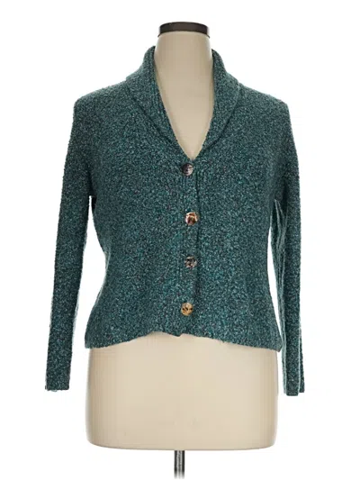 Pre-owned Jh Collectibles Cardigan Sweater In Teal