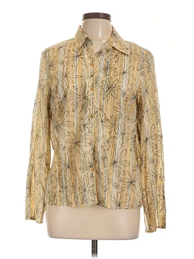 Pre-owned Jh Collectibles Long Sleeve Blouse In Gold
