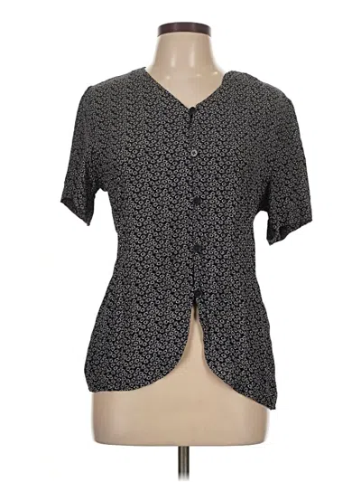 Pre-owned Jh Collectibles Short Sleeve Blouse In Black