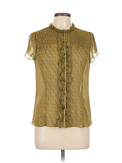 Pre-owned Jh Collectibles Short Sleeve Blouse In Green