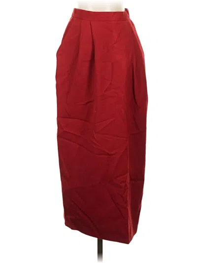 Pre-owned Jh Collectibles Wool Skirt In Burgundy