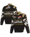 Jh Design Men's Black Nascar Liquid Death Full-snap Twill Uniform Jacket In Black