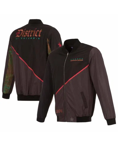 Jh Design Men's Black Washington Wizards 2023/24 City Edition Full-zip Bomber Jacket