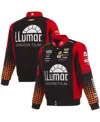 Jh Design Men's Black/red Chase Elliott Llumar Full-snap Twill Uniform Jacket In Black