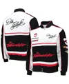 Jh Design Men's  White, Black Dale Earnhardt Goodwrench Twill Uniform Full-snap Jacket In Black,white