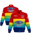 Jh Design Men's  Red, Blue Jeff Gordon Twill Uniform Full-snap Jacket In Red,blue