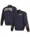 Jh Design Men's Navy Orlando Magic 2023/24 City Edition Full-zip Bomber Jacket In Navy