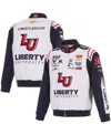 Jh Design Men's White William Byron Liberty University Full-snap Twill Uniform Jacket In White