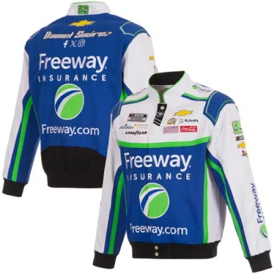 Jh Design Royal/white Daniel Suarez Freeway Insurance Full-snap Twill Uniform Jacket