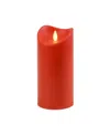 Jh Specialties Inc/lumabase Battery Operated 5" Pillar Candle With Moving Flame In Red
