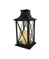 Jh Specialties Inc/lumabase Solar Powered Lantern - Crisscross In Black