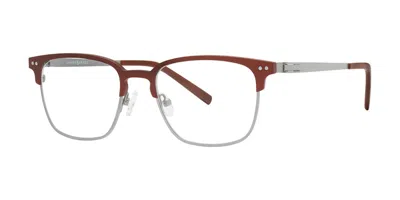 Jhane Barnes Modal Brick Men's Glasses Red Size 50 - Free Lenses - Blue Light Block Available In Brown