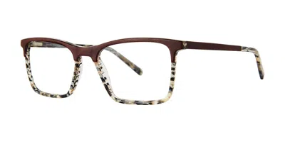 Jhane Barnes Row Of Operations Men's Glasses, Brown, Size 55