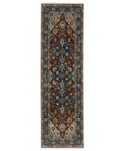 Jhb Design Aberdeen 1143h 2'3" X 7'6" Runner Area Rug In Red,blue