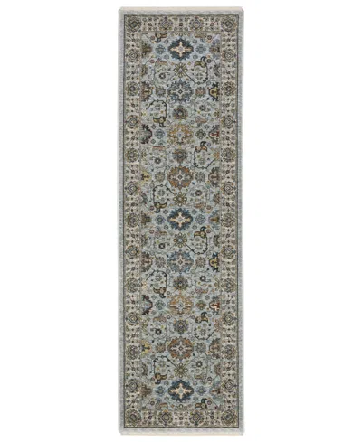 Jhb Design Aberdeen 561w1 2'3" X 7'6" Runner Area Rug In Blue,ivory